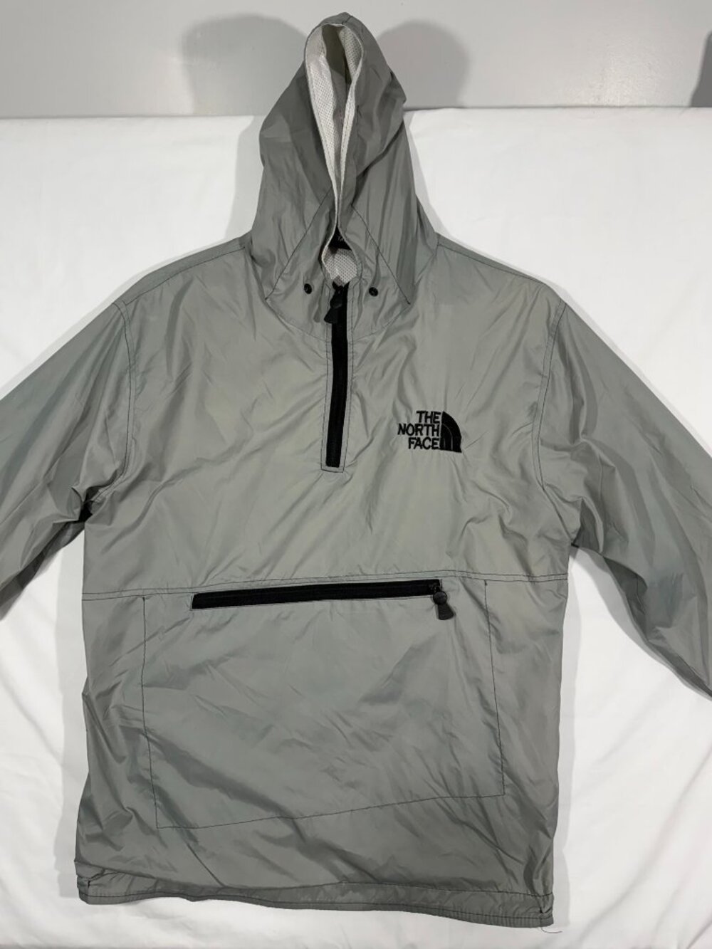 The North Face Men’s Fanorak Half-Zip Anorak Windbreaker Jacket Grey M Y2K..